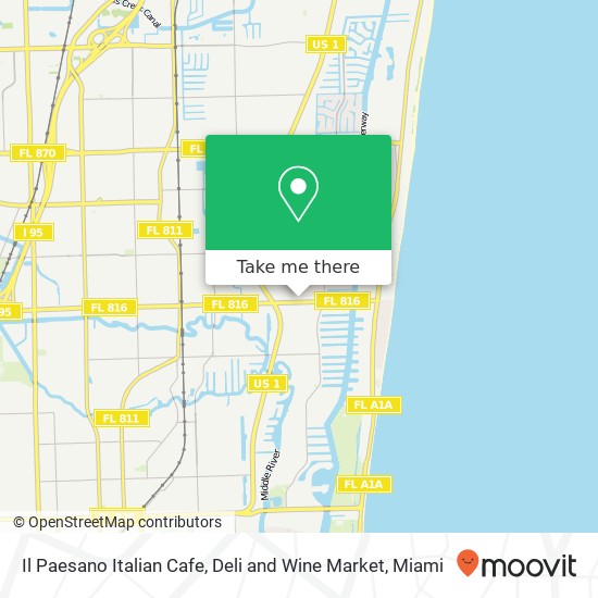 Il Paesano Italian Cafe, Deli and Wine Market, 2645 E Oakland Park Blvd Fort Lauderdale, FL 33306 map