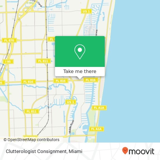 Mapa de Clutterologist Consignment, 2665 E Oakland Park Blvd Fort Lauderdale, FL 33306