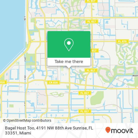 Bagel Host Too, 4191 NW 88th Ave Sunrise, FL 33351 map