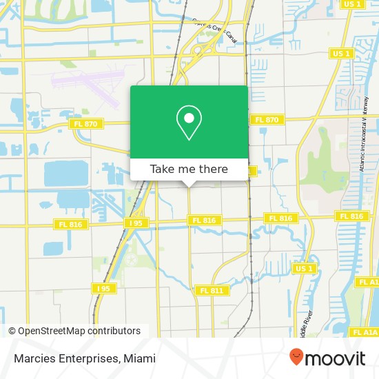 Mapa de Marcies Enterprises, 3740 N Andrews Ave Fort Lauderdale, FL 33309