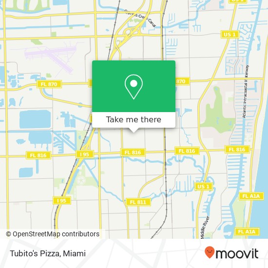 Tubito's Pizza, 301 NE 36th St Oakland Park, FL 33334 map