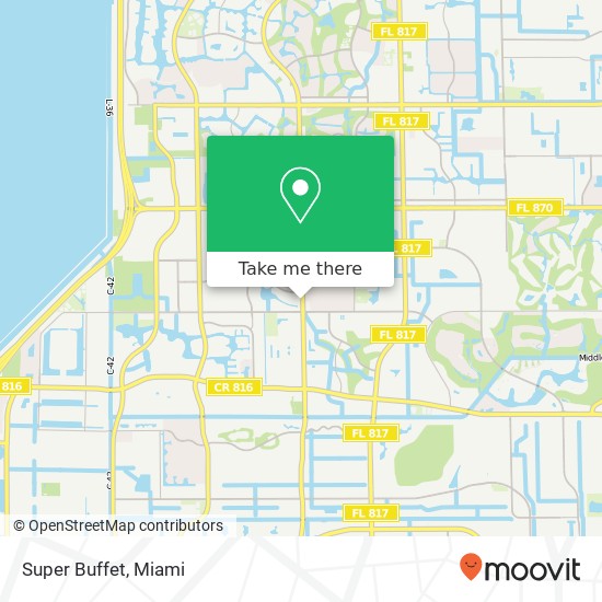 Mapa de Super Buffet, 4519 N Pine Island Rd Sunrise, FL 33351