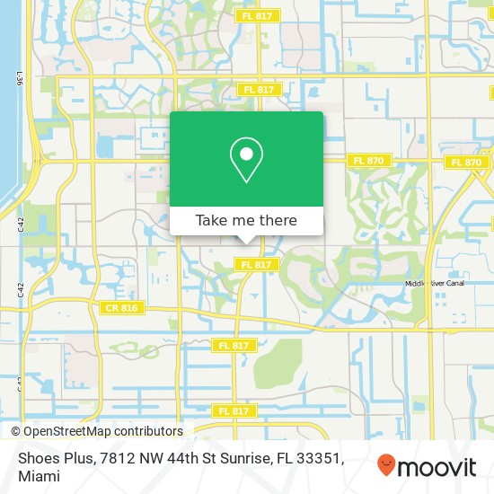 Shoes Plus, 7812 NW 44th St Sunrise, FL 33351 map