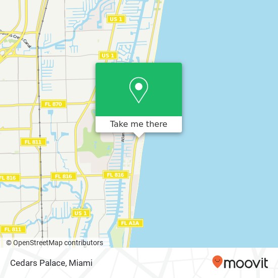Mapa de Cedars Palace, 4060 Galt Ocean Dr Fort Lauderdale, FL 33308