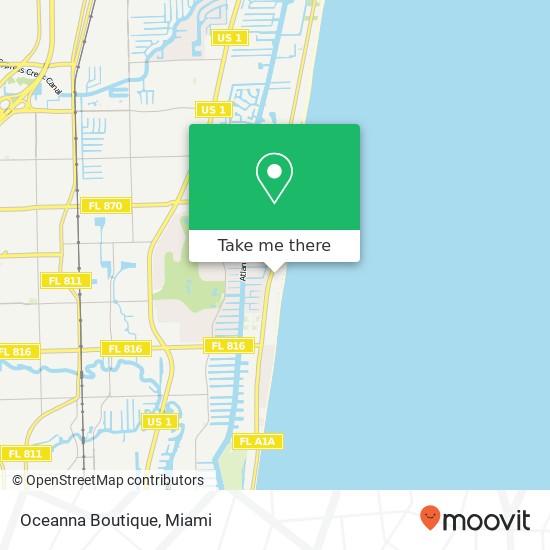 Mapa de Oceanna Boutique, 4060 Galt Ocean Dr Fort Lauderdale, FL 33308