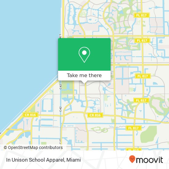 Mapa de In Unison School Apparel, 4747 N Nob Hill Rd Sunrise, FL 33351