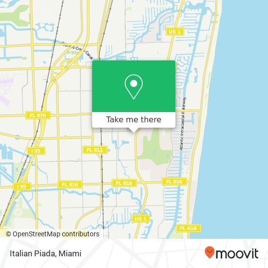 Mapa de Italian Piada, 4420 NE 20th Ave Fort Lauderdale, FL 33308