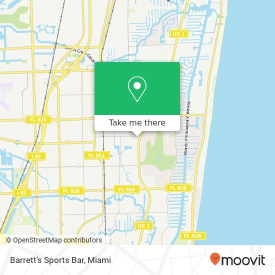 Barrett's Sports Bar map