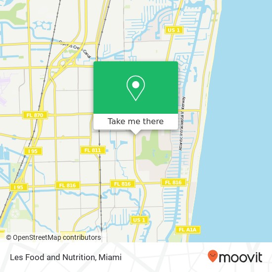 Mapa de Les Food and Nutrition, 4390 N Federal Hwy Fort Lauderdale, FL 33308