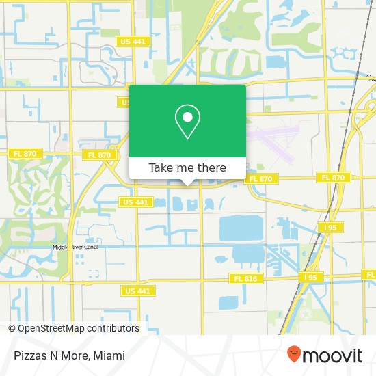 Mapa de Pizzas N More, 3250 W Commercial Blvd Fort Lauderdale, FL 33309