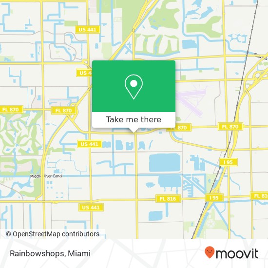 Mapa de Rainbowshops, 3108 W Commercial Blvd Tamarac, FL 33309