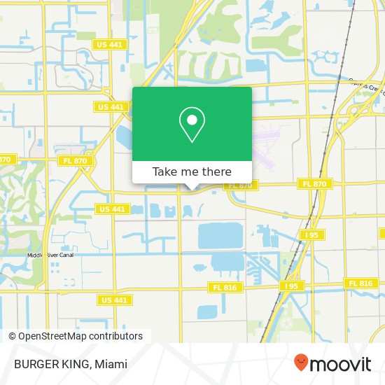 Mapa de BURGER KING, 2901 W Commercial Blvd Fort Lauderdale, FL 33309