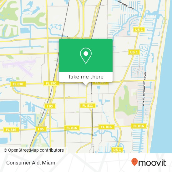 Mapa de Consumer Aid, 4861 N Dixie Hwy Oakland Park, FL 33334