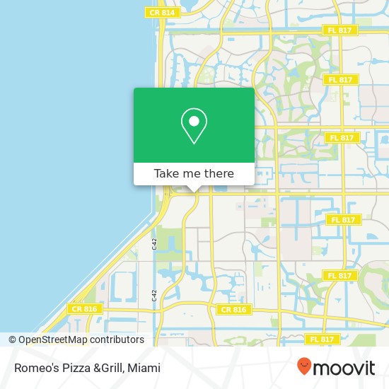 Mapa de Romeo's Pizza &Grill, 10300 W Commercial Blvd Sunrise, FL 33351