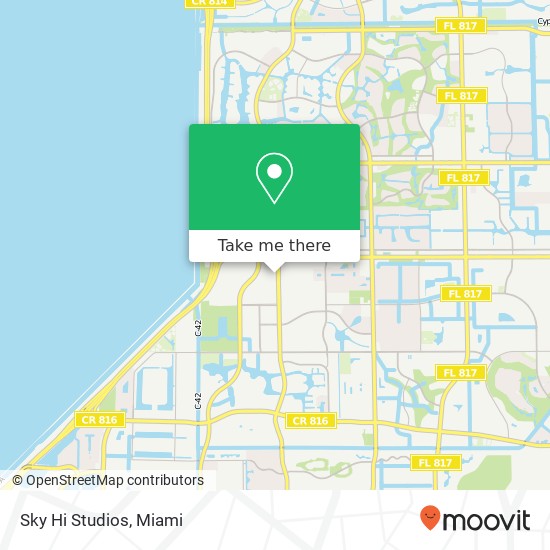 Mapa de Sky Hi Studios, 5361 N Nob Hill Rd Fort Lauderdale, FL 33351