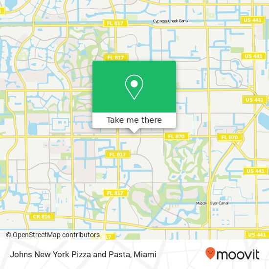 Mapa de Johns New York Pizza and Pasta, 7041 W Commercial Blvd Fort Lauderdale, FL 33319