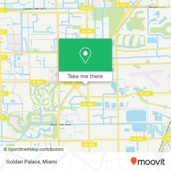 Mapa de Golden Palace, 4111 Lakeside Dr Tamarac, FL 33319