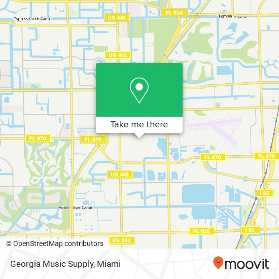 Mapa de Georgia Music Supply, 3501 NW 54th St Fort Lauderdale, FL 33309