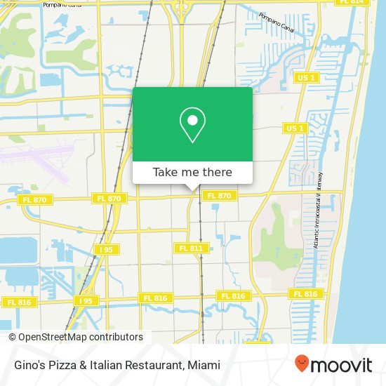 Gino's Pizza & Italian Restaurant, 5073 N Dixie Hwy Oakland Park, FL 33334 map