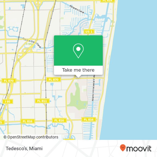 Mapa de Tedesco's, 2460 E Commercial Blvd Fort Lauderdale, FL 33308