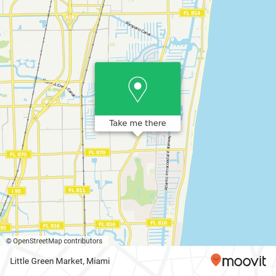 Mapa de Little Green Market, 5443 N Federal Hwy Fort Lauderdale, FL 33308