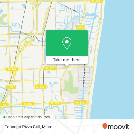 Mapa de Topango Pizza Grill, 5001 N Federal Hwy Fort Lauderdale, FL 33308