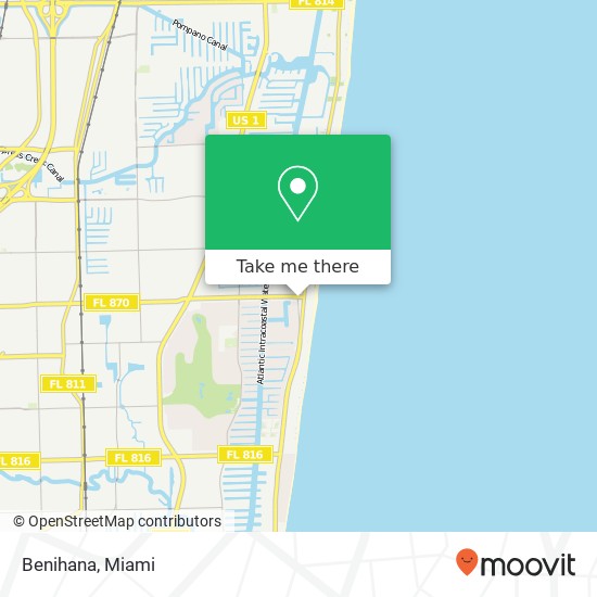 Mapa de Benihana, 216 Commercial Blvd Fort Lauderdale, FL 33308