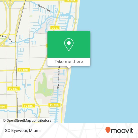 Mapa de SC Eyewear, 110 Commercial Blvd Fort Lauderdale, FL 33308