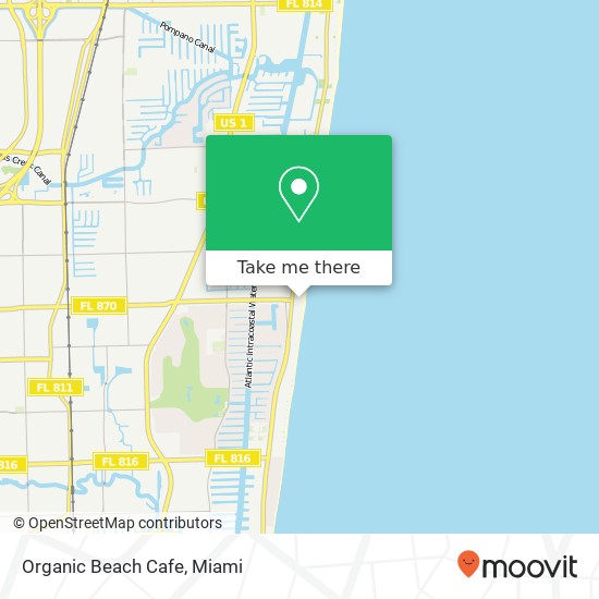 Mapa de Organic Beach Cafe, 4400 El Mar Dr Fort Lauderdale, FL 33308