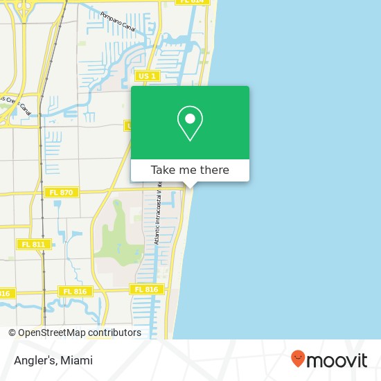 Mapa de Angler's, 2 Commercial Blvd Fort Lauderdale, FL 33308