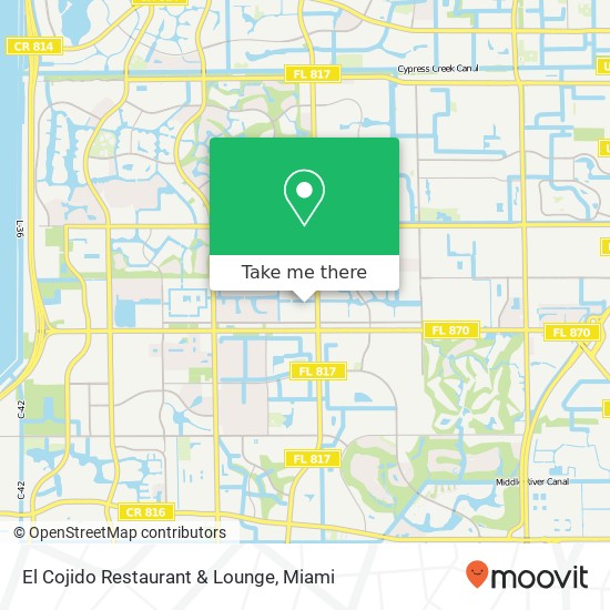 Mapa de El Cojido Restaurant & Lounge, Fort Lauderdale, FL 33321