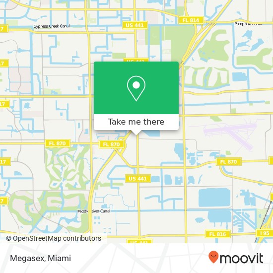 Mapa de Megasex, 5611 N State Road 7 Fort Lauderdale, FL 33319