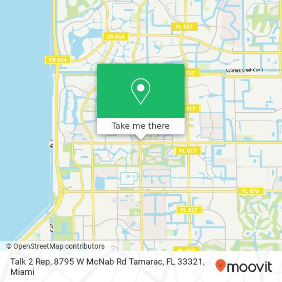 Talk 2 Rep, 8795 W McNab Rd Tamarac, FL 33321 map