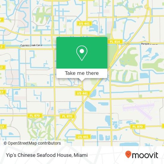 Mapa de Yip's Chinese Seafood House, 1327 S State Road 7 North Lauderdale, FL 33068