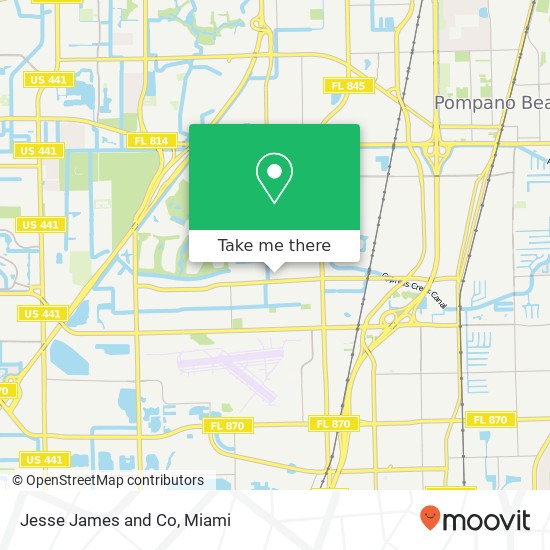 Mapa de Jesse James and Co, 1441 SW 30th Ave Pompano Beach, FL 33069
