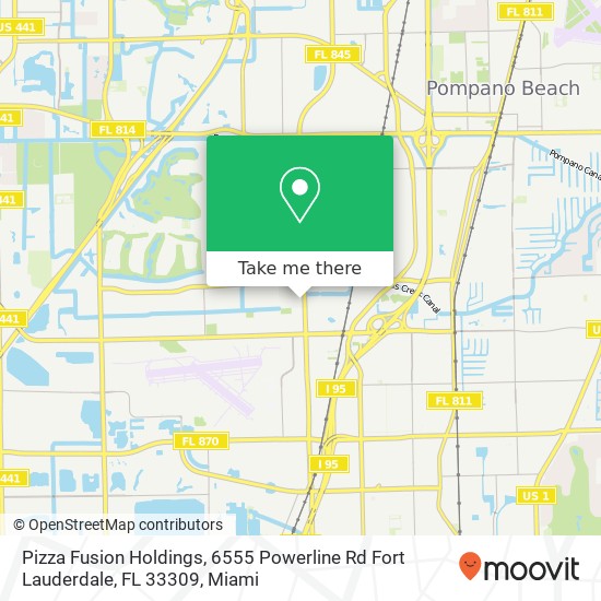 Pizza Fusion Holdings, 6555 Powerline Rd Fort Lauderdale, FL 33309 map