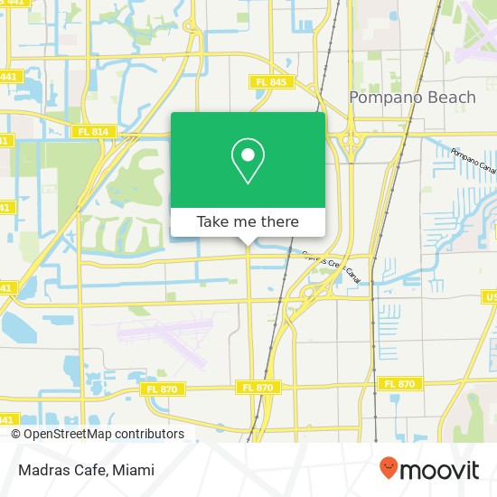 Mapa de Madras Cafe, 1434 S Powerline Rd Pompano Beach, FL 33069