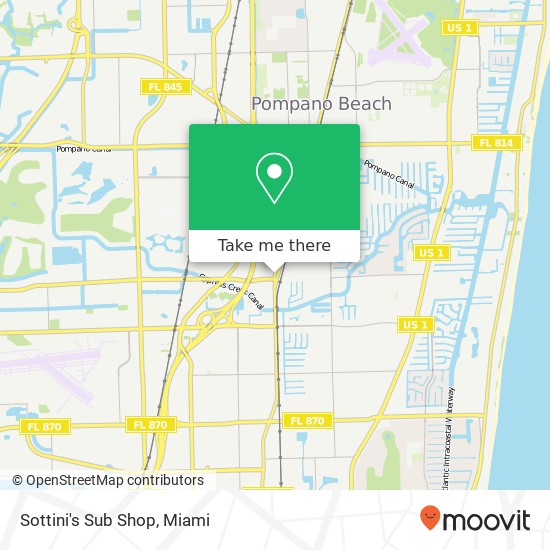Mapa de Sottini's Sub Shop, 1441 S Dixie Hwy W Pompano Beach, FL 33060