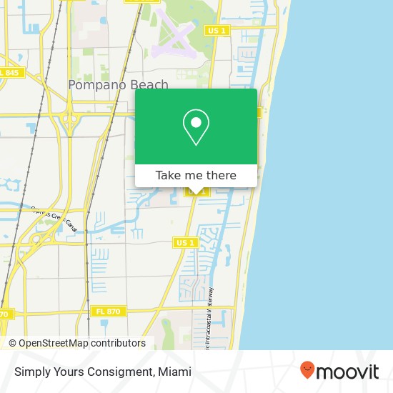 Mapa de Simply Yours Consigment, 1324 S Federal Hwy Pompano Beach, FL 33062