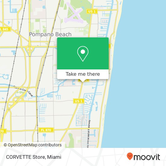 Mapa de CORVETTE Store, 1380 S Federal Hwy Pompano Beach, FL 33062