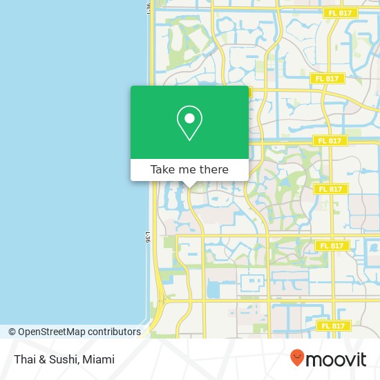 Mapa de Thai & Sushi, 7658 N Nob Hill Rd Tamarac, FL 33321