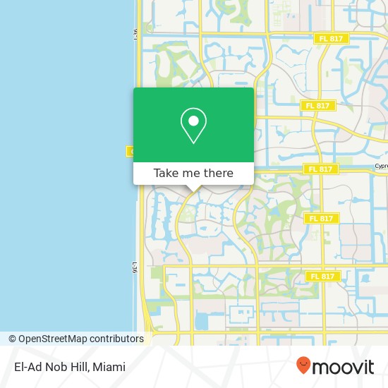 Mapa de El-Ad Nob Hill, 8000 N Nob Hill Rd Tamarac, FL 33321