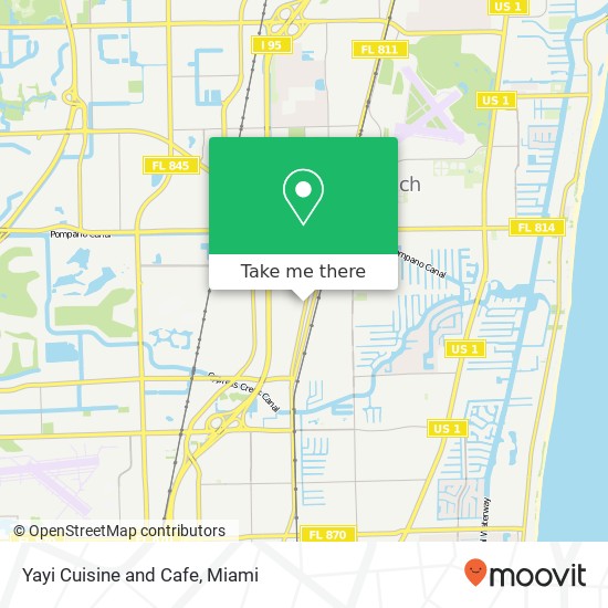 Mapa de Yayi Cuisine and Cafe, 667 S Dixie Hwy W Pompano Beach, FL 33060