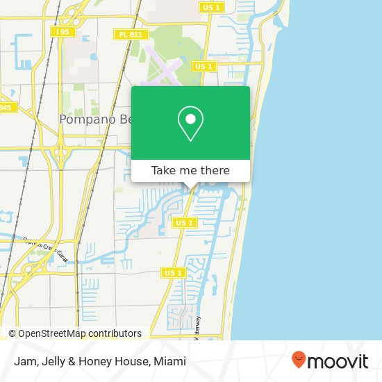 Mapa de Jam, Jelly & Honey House, 777 S Federal Hwy Pompano Beach, FL 33062