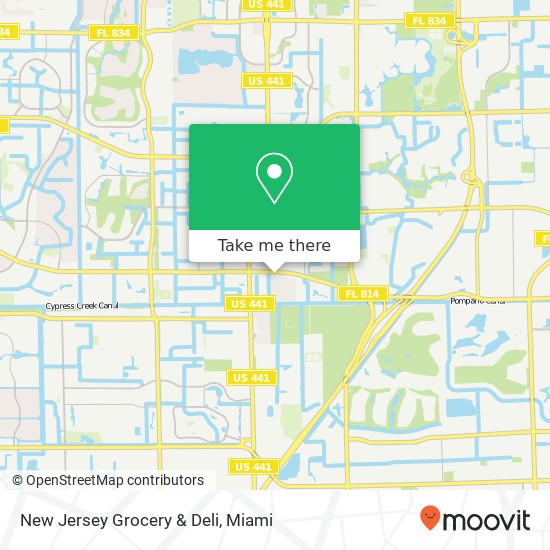 Mapa de New Jersey Grocery & Deli, 5416 W Atlantic Blvd Margate, FL 33063