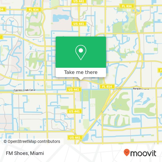 Mapa de FM Shoes, 5424 W Atlantic Blvd Margate, FL 33063