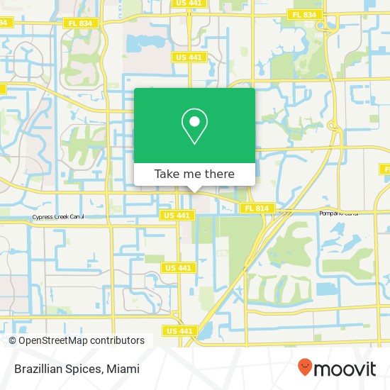 Mapa de Brazillian Spices, 5416 W Atlantic Blvd Margate, FL 33063