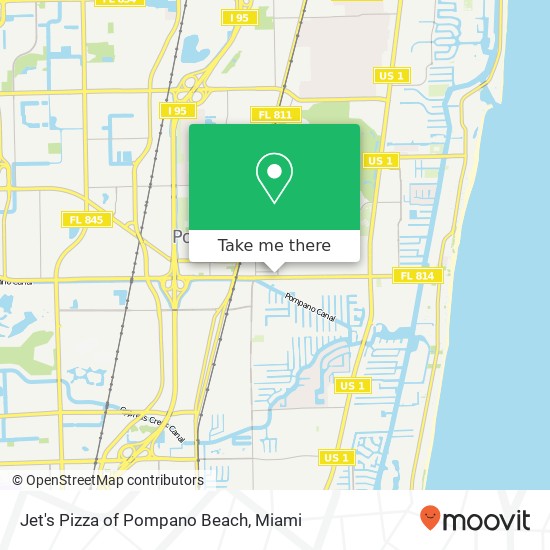 Mapa de Jet's Pizza of Pompano Beach, 437 E Atlantic Blvd Pompano Beach, FL 33060