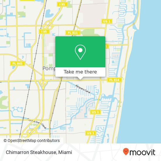 Mapa de Chimarron Steakhouse, 900 E Atlantic Blvd Pompano Beach, FL 33060