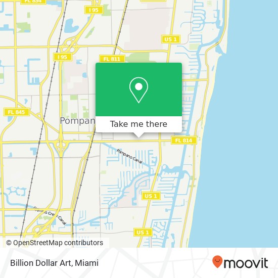 Mapa de Billion Dollar Art, 7 NE 14th Ave Pompano Beach, FL 33060